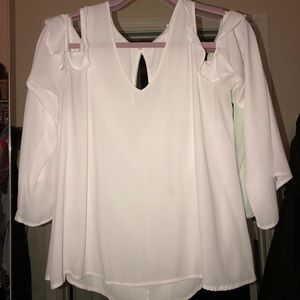 White lush, off the shoulder top. Small.